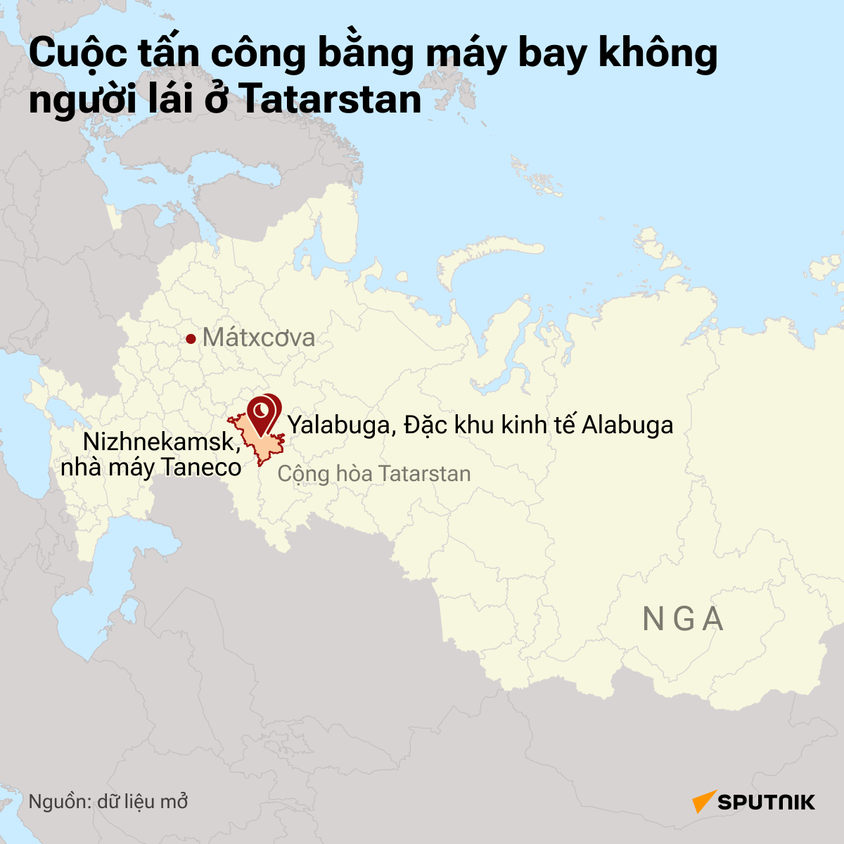 Ở Tatarstan, ba máy bay không người lái tấn công các cơ sở dân sự - Sputnik Việt Nam