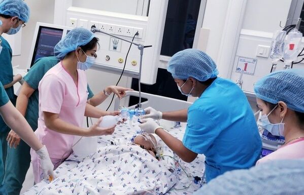 Một trong hai bệnh nhi sau khi tách rời được chuyển về Khoa Hồi sức Ngoại, Bệnh viện Nhi đồng TP Hồ Chí Minh để tiếp tục theo dõi.  - Sputnik Việt Nam