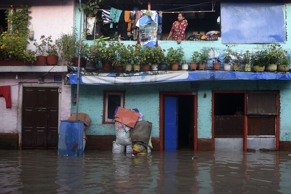 Hậu quả lũ lụt ở Kathmandu, Nepal - Sputnik Việt Nam