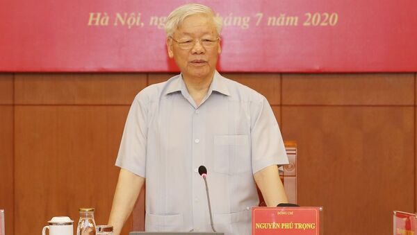 Tổng Bí thư, Chủ tịch nước Nguyễn Phú Trọng phát biểu chỉ đạo phiên họp.  - Sputnik Việt Nam