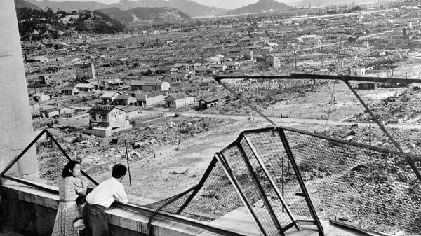 Quang cảnh thành phố Hiroshima bị phá hủy sau vụ ném bom nguyên tử - Sputnik Việt Nam