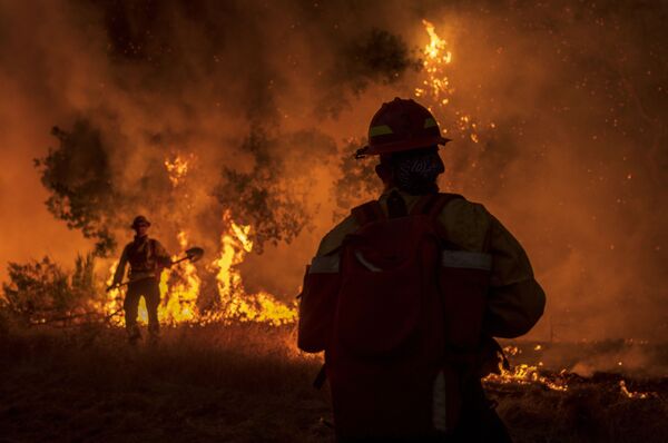Chữa cháy rừng gần Carmel Valley, California - Sputnik Việt Nam