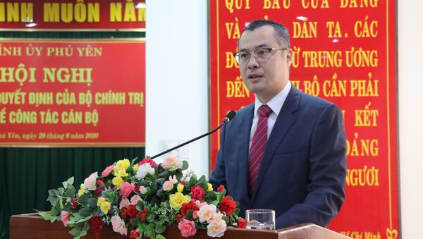Đồng chí Phạm Đại Dương, Bí thư Tỉnh ủy Phú Yên phát biểu tại hội nghị. - Sputnik Việt Nam