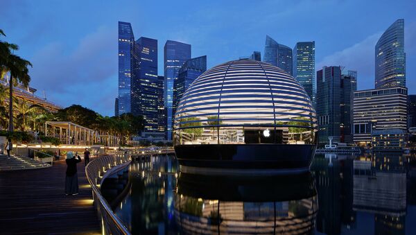 Hàng mang thương hiệu Apple Marina Bay Sands ở Singapore. - Sputnik Việt Nam