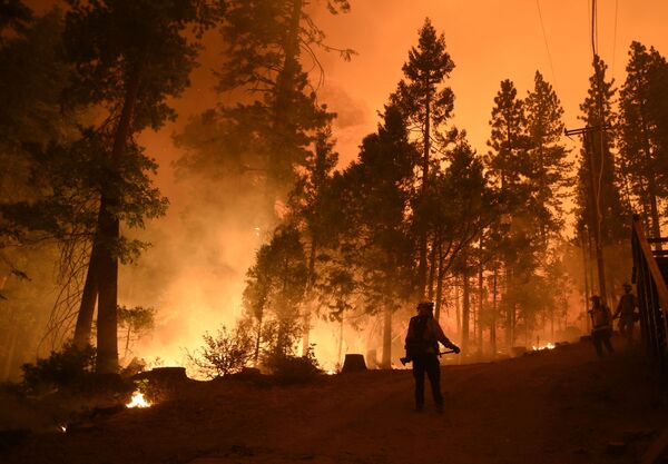 Lính cứu hỏa tại hiện trường vụ cháy rừng ở California - Sputnik Việt Nam