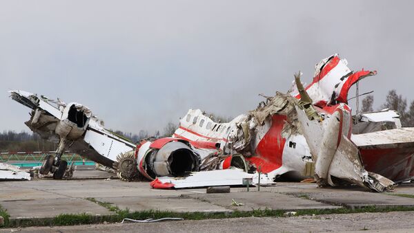 Những mảnh vỡ của máy bay chính phủ Ba Lan Tu-154 tại sân bay ở Smolensk - Sputnik Việt Nam