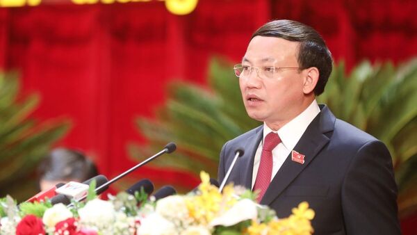 Bí thư Tỉnh ủy Quảng Ninh Nguyễn Xuân Ký nhiệm kỳ 2020 - 2025 phát biểu tại Đại hội - Sputnik Việt Nam