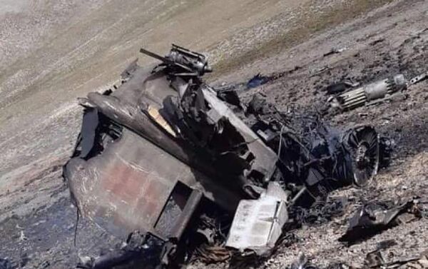 Bộ Quốc phòng Armenia đã công bố một bức ảnh về chiếc Su-25 bị bắn rơi - Sputnik Việt Nam
