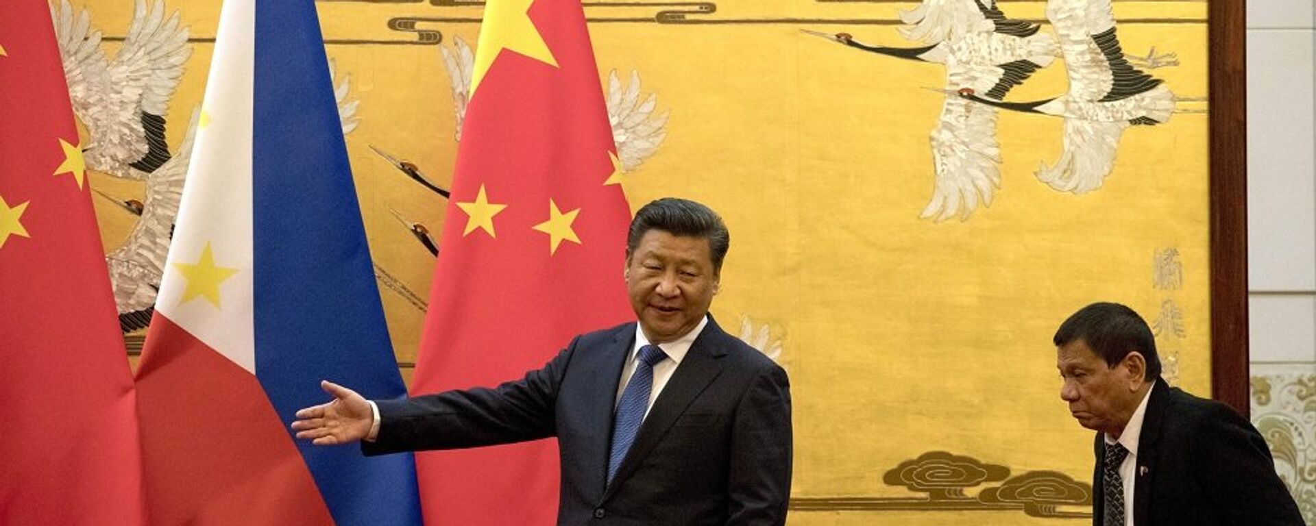 Chủ tịch Trung Quốc Tập Cận Bình và tổng thống Philippines Rodrigo Duterte tại Bắc Kinh - Sputnik Việt Nam, 1920, 21.07.2023
