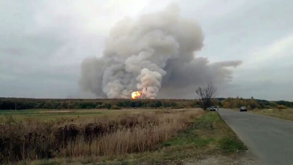 Đám cháy kho đạn ở vùng Ryazan (Nga)  - Sputnik Việt Nam