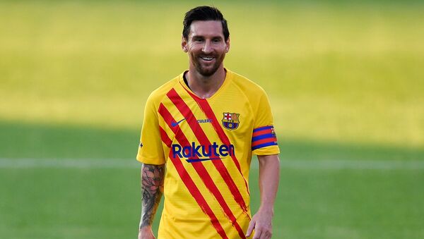 Cầu thủ bóng đá của Barcelona Lionel Messi  - Sputnik Việt Nam