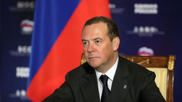 Cuộc gặp của Phó Chủ tịch Hội đồng Bảo an Liên bang Nga D. Medvedev với Tổng thống Xéc-bi-a A. Vucic - Sputnik Việt Nam