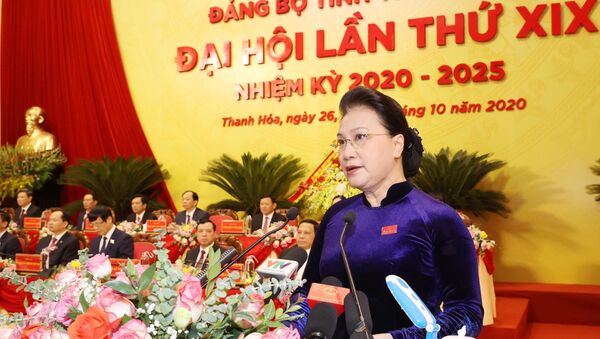 Chủ tịch Quốc hội Nguyễn Thị Kim Ngân phát biểu chỉ đạo tại Đại hội. - Sputnik Việt Nam