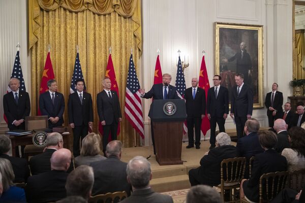Mỹ tẩy chay quyết định của WTO về thuế quan đối với các sản phẩm của Trung Quốc Mỹ tẩy chay quyết định của WTO về thuế quan đối với các sản phẩm của Trung Quốc - Sputnik Việt Nam