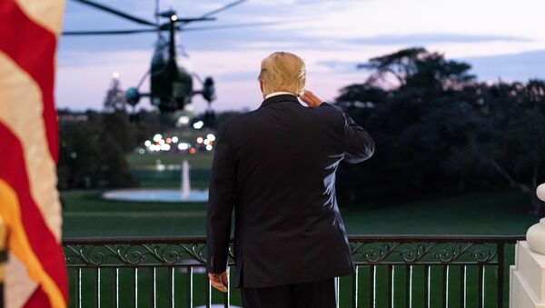 Donald Trump chăm sóc trực thăng tổng thống, Washington, Mỹ - Sputnik Việt Nam