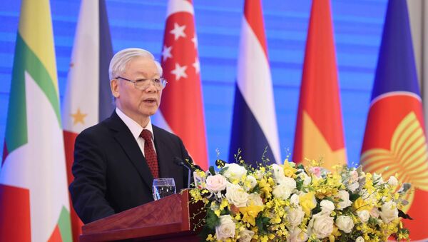 Tổng Bí thư, Chủ tịch nước Nguyễn Phúc Trọng phát biểu chào mừng Hội nghị Cấp cao ASEAN lần thứ 37. - Sputnik Việt Nam