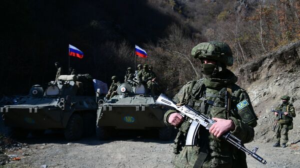 Lực lượng gìn giữ hòa bình Nga tại Karabakh. - Sputnik Việt Nam