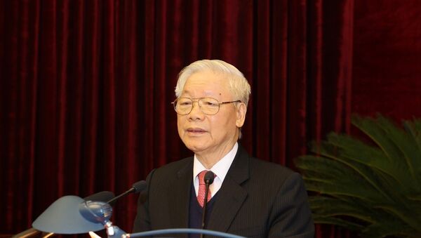 Tổng Bí thư, Chủ tịch nước Nguyễn Phú Trọng phát biểu bế mạc Hội nghị. - Sputnik Việt Nam