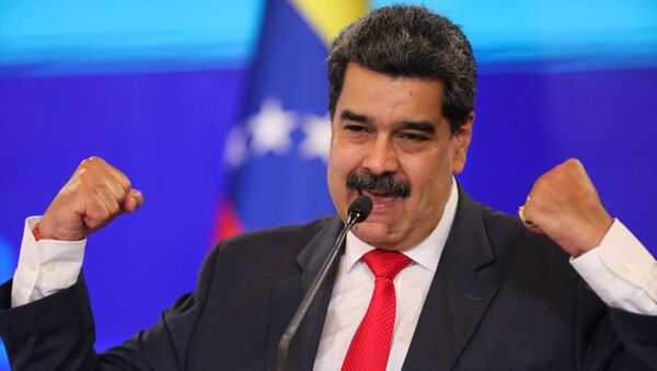 Tổng thống Venezuela Nicolas Maduro tổ chức họp báo ở Caracas - Sputnik Việt Nam