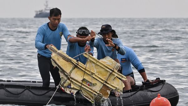 Các thợ lặn tìm thấy một mảnh vỡ của máy bay Sriwijaya Air bị rơi - Sputnik Việt Nam