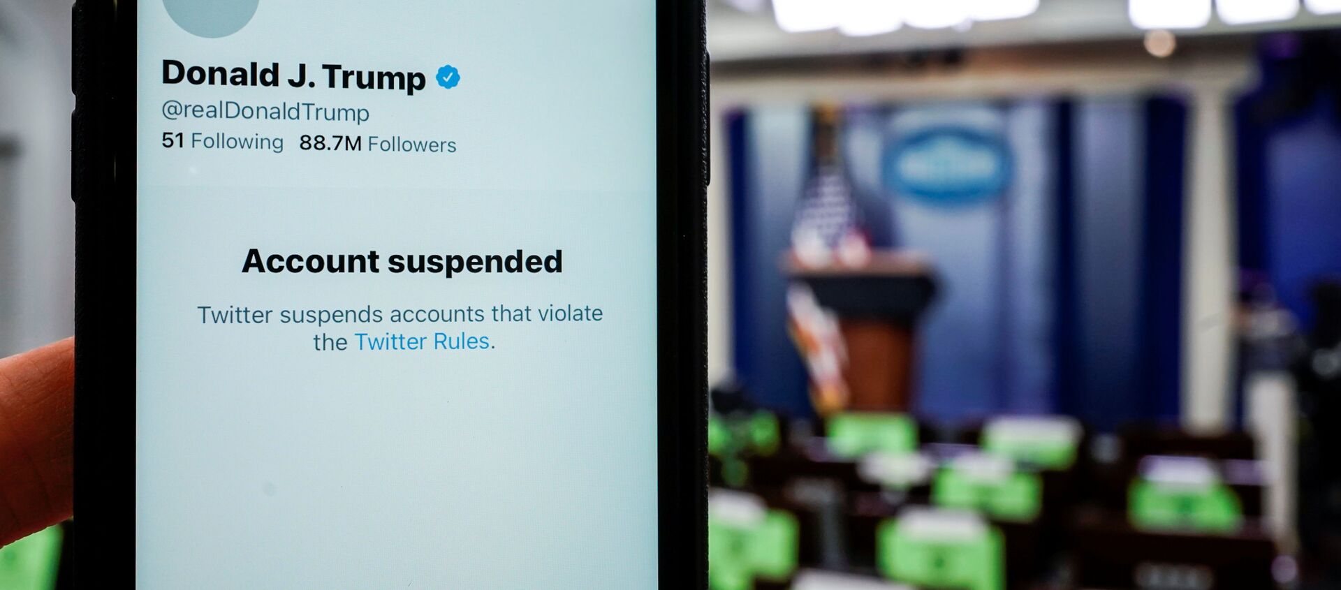 Tài khoản Twitter của Donald Trump bị chặn - Sputnik Việt Nam, 1920, 11.01.2021