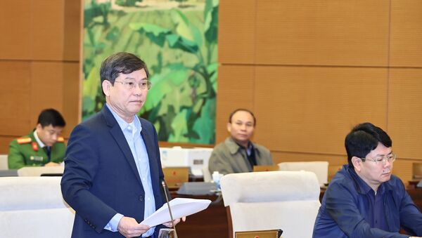 Viện trưởng Viện Kiểm sát nhân dân tối cao Lê Minh Trí trình bày báo cáo công tác. - Sputnik Việt Nam