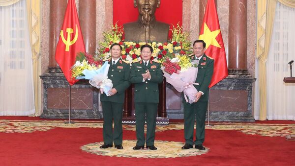 Lễ trao Quyết định thăng quân hàm cấp Thượng tướng cho hai Thứ trưởng Bộ Quốc phòng - Sputnik Việt Nam