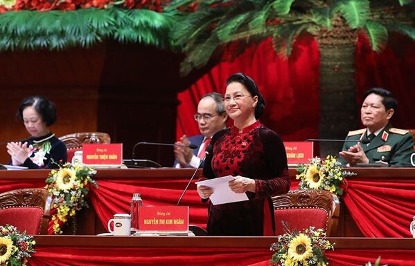 Chủ tịch Quốc hội Việt Nam Nguyễn Thị Kim Ngân trong lễ khai mạc Đại hội lần thứ XIII của Đảng Cộng sản Việt Nam tại Hà Nội - Sputnik Việt Nam