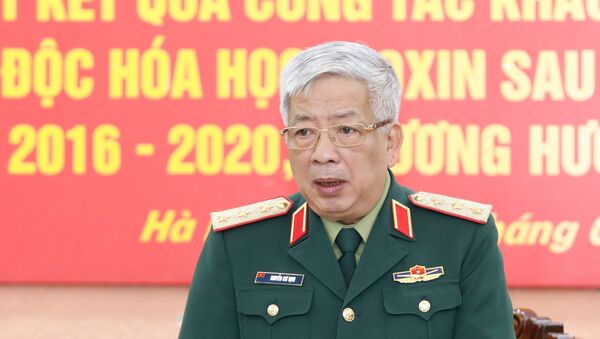 Thượng tướng Nguyễn Chí Vịnh, Thứ trưởng Bộ Quốc phòng chủ trì hội nghị. - Sputnik Việt Nam