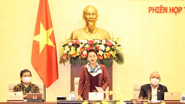Chủ tịch Quốc hội Nguyễn Thị Kim Ngân phát biểu bế mạc.  - Sputnik Việt Nam