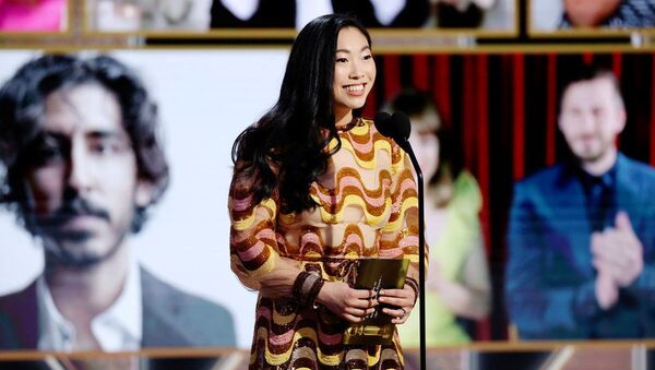 Nữ nghệ sĩ Aquafina tại Lễ trao giải «Quả cầu vàng» ở Hoa Kỳ - Sputnik Việt Nam