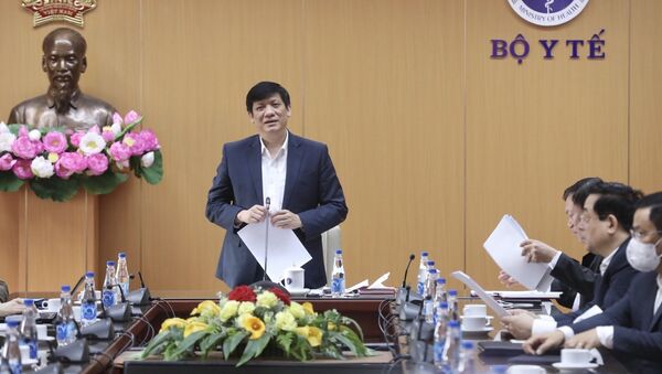 Trong ảnh: Bộ trưởng Bộ Y tế Nguyễn Thanh Long phát biểu - Sputnik Việt Nam