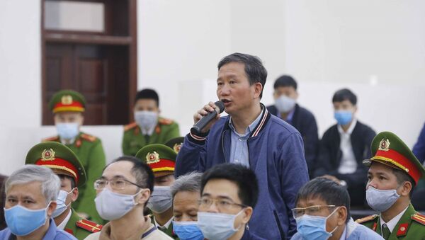Bị cáo Trịnh Xuân Thanh khai báo trước Hội đồng xét xử phiên xét xử. - Sputnik Việt Nam