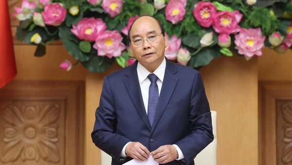 Thủ tướng Nguyễn Xuân Phúc phát biểu tại buổi tiếp đoàn đại biểu Hội Phát triển hợp tác kinh tế Việt Nam - ASEAN (VASEAN). - Sputnik Việt Nam