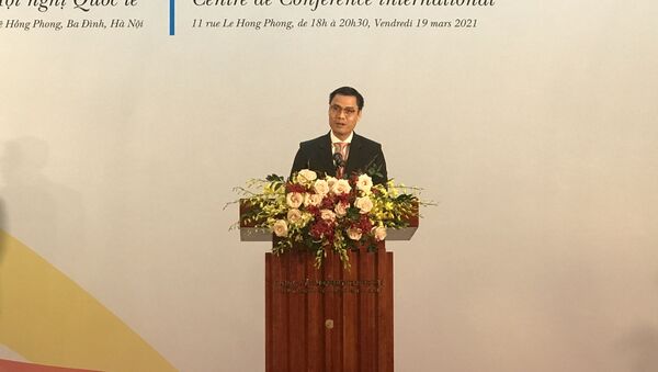 Thứ trưởng Bộ Ngoại giao Đặng Hoàng Giang phát biểu tại Lễ Kỷ niệm Quốc tế Pháp ngữ - Sputnik Việt Nam