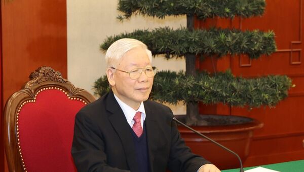 Tổng Bí thư, Chủ tịch nước Nguyễn Phú Trọng điện đàm với Thủ tướng Nhật Bản Suga Yoshihide. - Sputnik Việt Nam