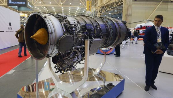 Động cơ máy bay do Motor Sich phát triển, được giới thiệu tại triển lãm ở Kiev, Ukraina. - Sputnik Việt Nam