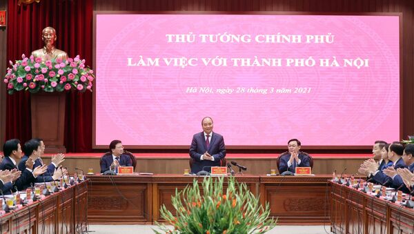 Thủ tướng Nguyễn Xuân Phúc làm việc với lãnh đạo chủ chốt Thành phố Hà Nội - Sputnik Việt Nam
