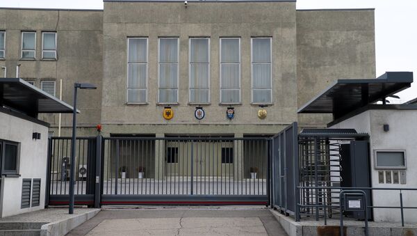 Tòa nhà cơ quan đại diện ngoại giao của Anh, Đức, Pháp và Thụy Điển tại CHDCND Triều Tiên. - Sputnik Việt Nam