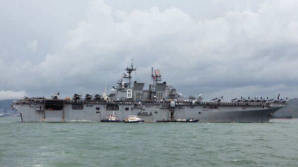 Tàu chiến của Lực lượng hải quân Mỹ USS Makin Island. - Sputnik Việt Nam