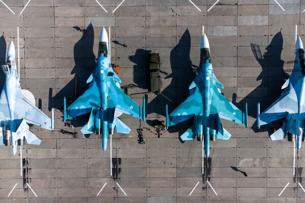 Máy bay Su-24, Su-30SM và Su-34 tại cuộc thi Aviadarts-2021, Liên bang Nga - Sputnik Việt Nam