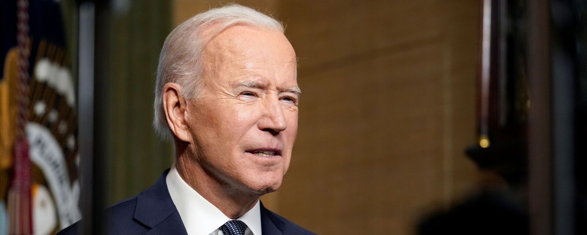U.S. President Joe Biden leaves delivers remarks on his plan to withdraw American troops from Afghanistan, at the White House, Washington, U.S., April 14, 2021. - Sputnik Việt Nam, 1920, 15.04.2021