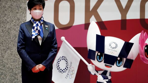 Thị trưởng Tokyo Yuriko Koike tham dự 100 ngày trước Thế vận hội Tokyo - Sputnik Việt Nam