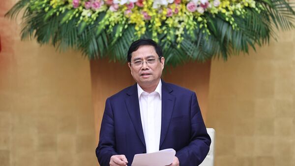 Thủ tướng Phạm Minh Chính phát biểu kết luận phiên họp. - Sputnik Việt Nam