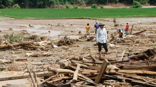 Lũ lụt tại tỉnh Yên Bái, Việt Nam - Sputnik Việt Nam