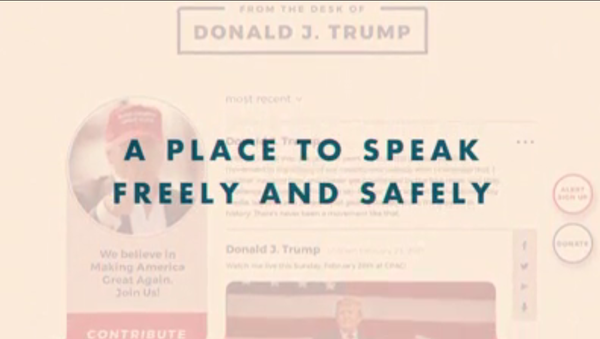 Ảnh chụp màn hình từ một video được đăng lên nền tảng truyền thông mới của Trump Từ Bàn làm việc của Donald J From the Desk of Donald J. - Sputnik Việt Nam