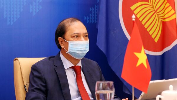 Thứ trưởng Bộ Ngoại giao Nguyễn Quốc Dũng dự Đối thoại ASEAN-Hoa Kỳ lần thứ 34 theo hình thức trực tuyến. - Sputnik Việt Nam