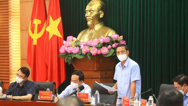 Chủ tịch Ủy ban nhân dân thành phố Hải Phòng Nguyễn Văn Tùng phát biểu tại buổi làm việc. - Sputnik Việt Nam