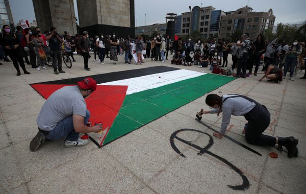 Biểu tình của những người ủng hộ Palestine ở Mexico City, Mexico - Sputnik Việt Nam