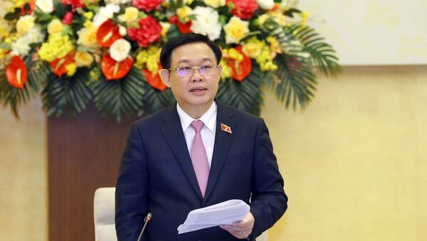Chủ tịch Quốc hội Vương Đình Huệ phát biểu kết luận hội nghị - Sputnik Việt Nam